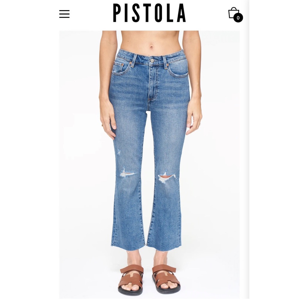 Pistola Lennon crop jeans in Denny wash size 25